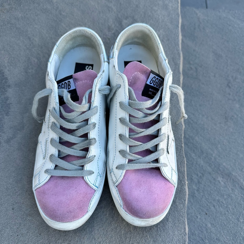 Golden Goose Superstar Sneakers with Pink and White Accents - Picture 2 of 7